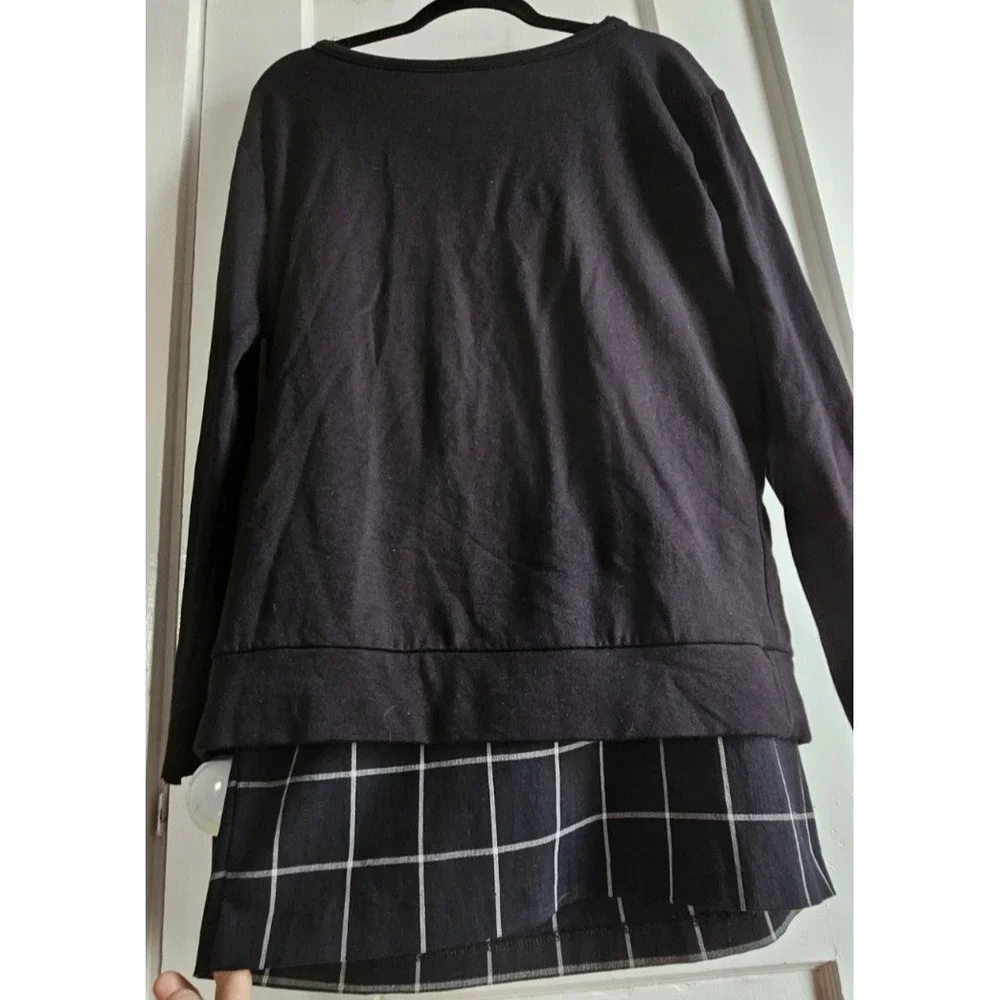 NWT  BAILEY/44 woman Sz Small black green plaid‎ dress made in USA